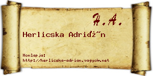 Herlicska Adrián névjegykártya